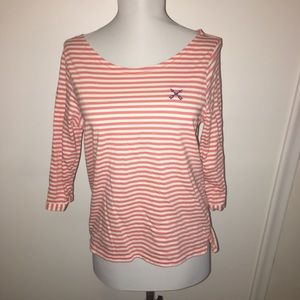Peach striped shirt